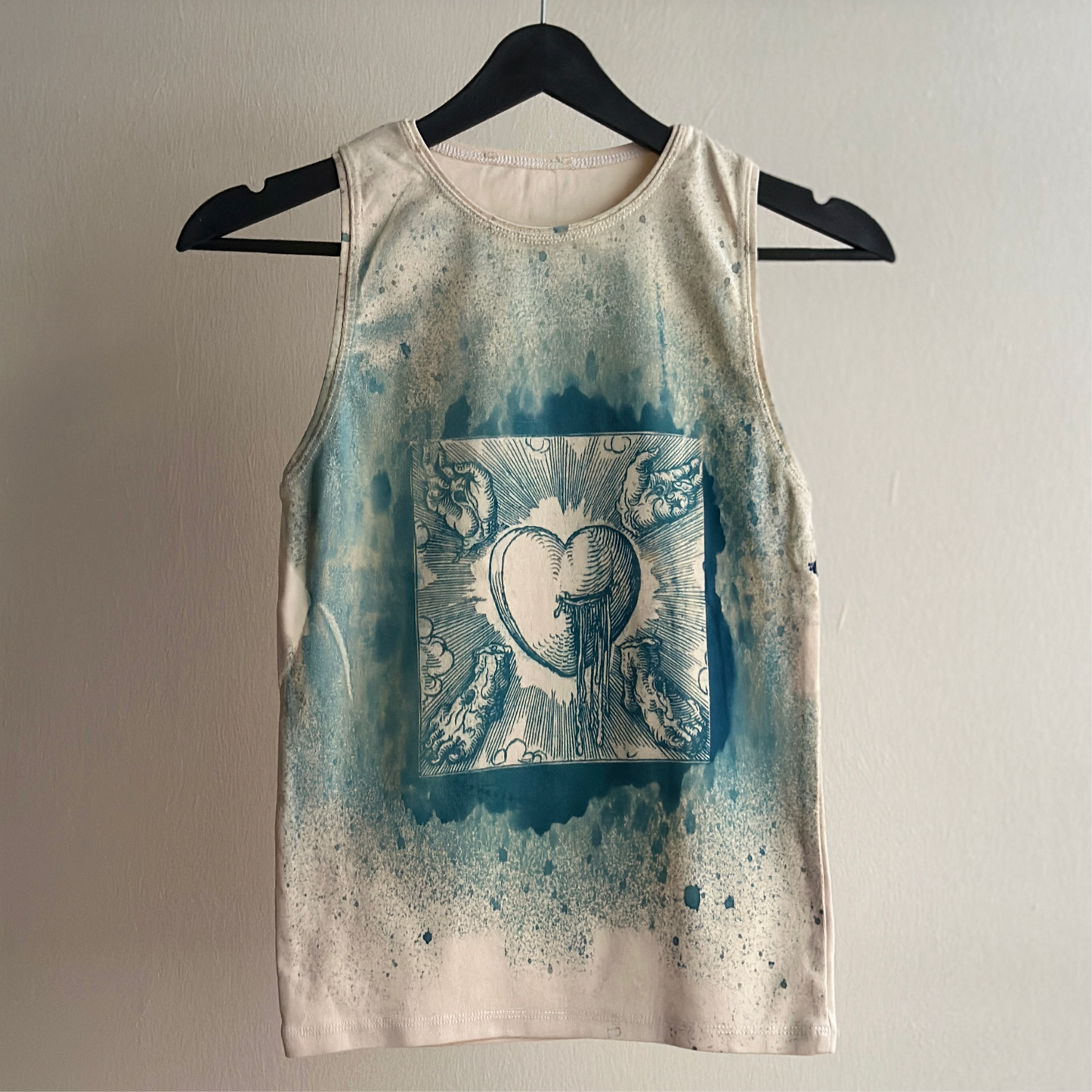 Heart Cyanotype Tank Top Sale 17