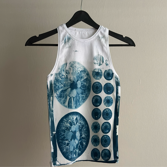 Iris Flowers Cyanotype TankTop Sale 63