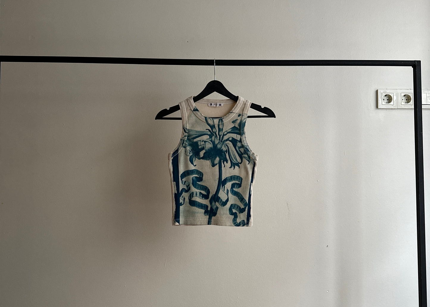 Flore Cyanotype Crop Top Sale 98