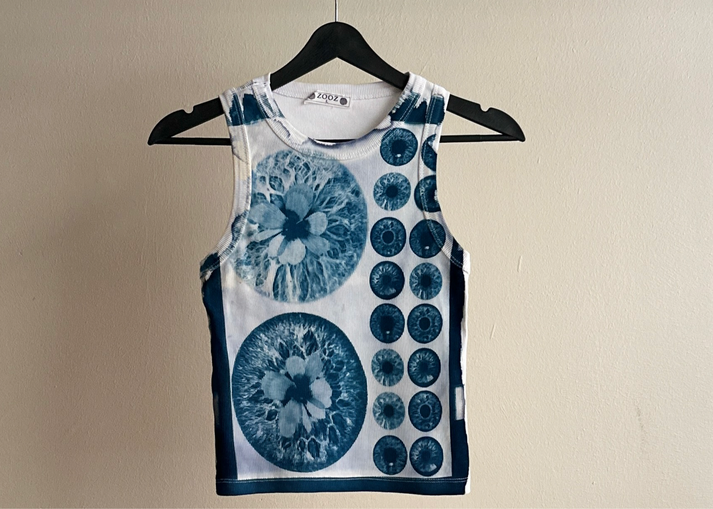 Iris Flowers Cyanotype Mahsul Üst Satış 16