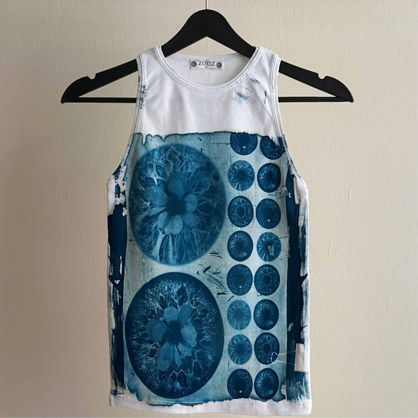 Iris Flowers Cyanotype TankTop İndirim 61
