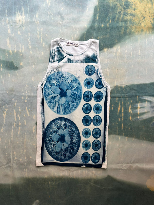 Iris Cyanotype Tank Top Sale 153
