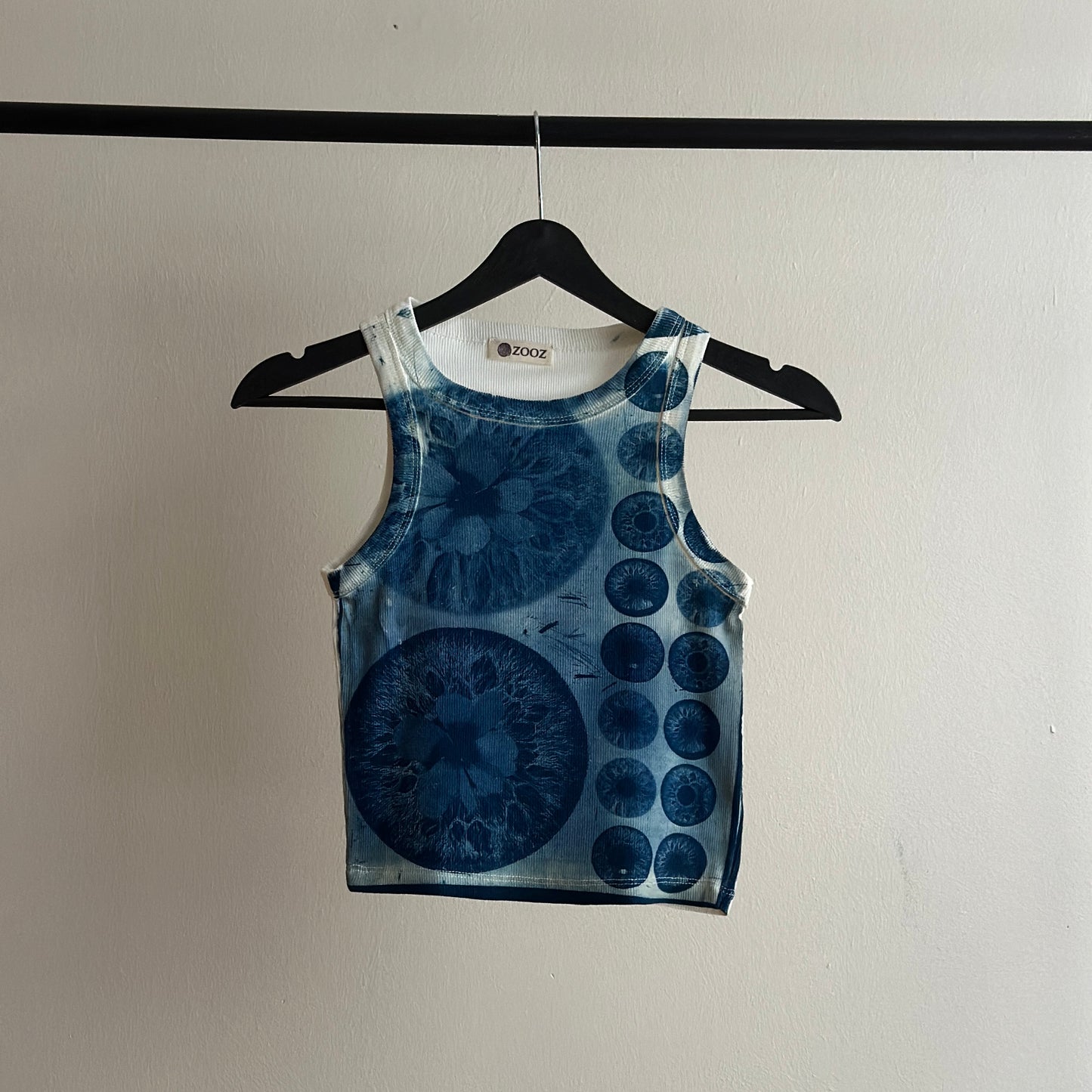 Iris Flower Cyanotype Crop Top Sale 123