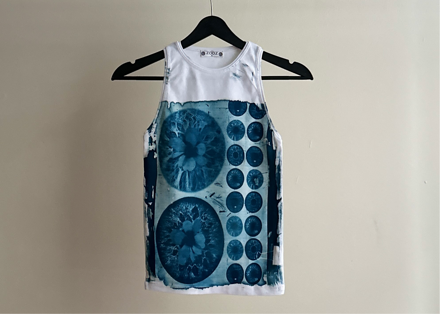 Iris Flowers Cyanotype TankTop İndirim 61