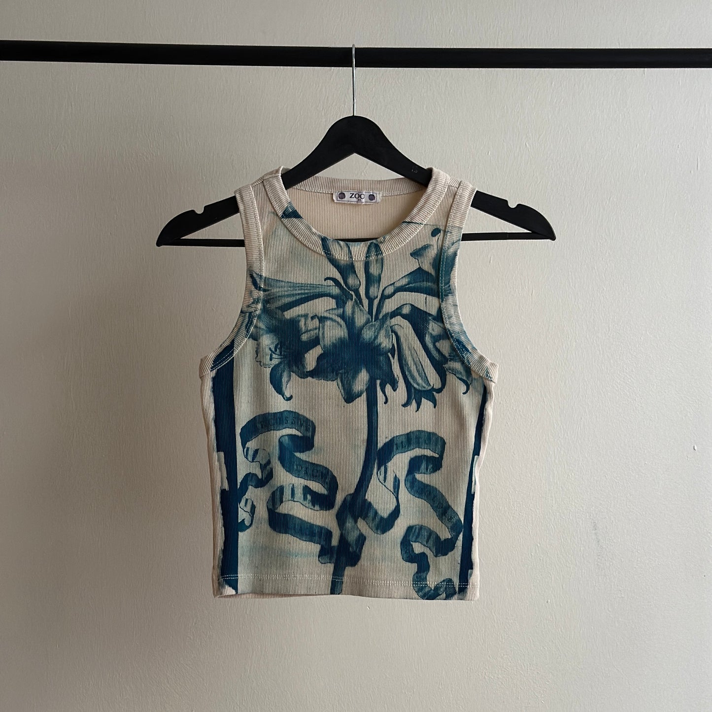 Flore Cyanotype Crop Top Sale 98