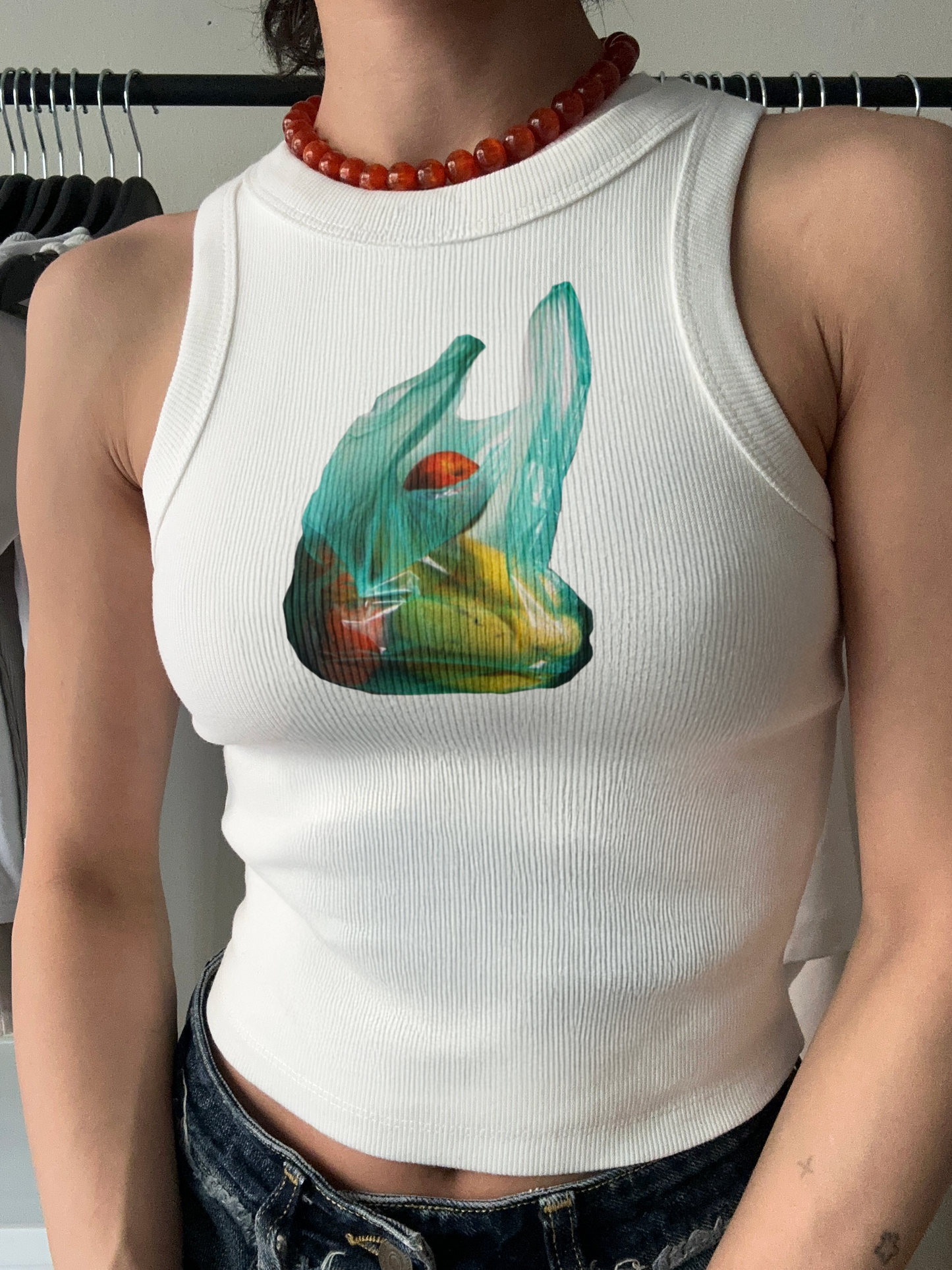 Turuncu Kırpılmış Üst