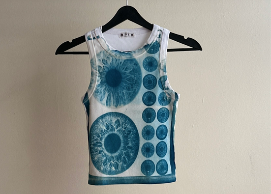 Iris Cyanotype Crop Top Sale 9