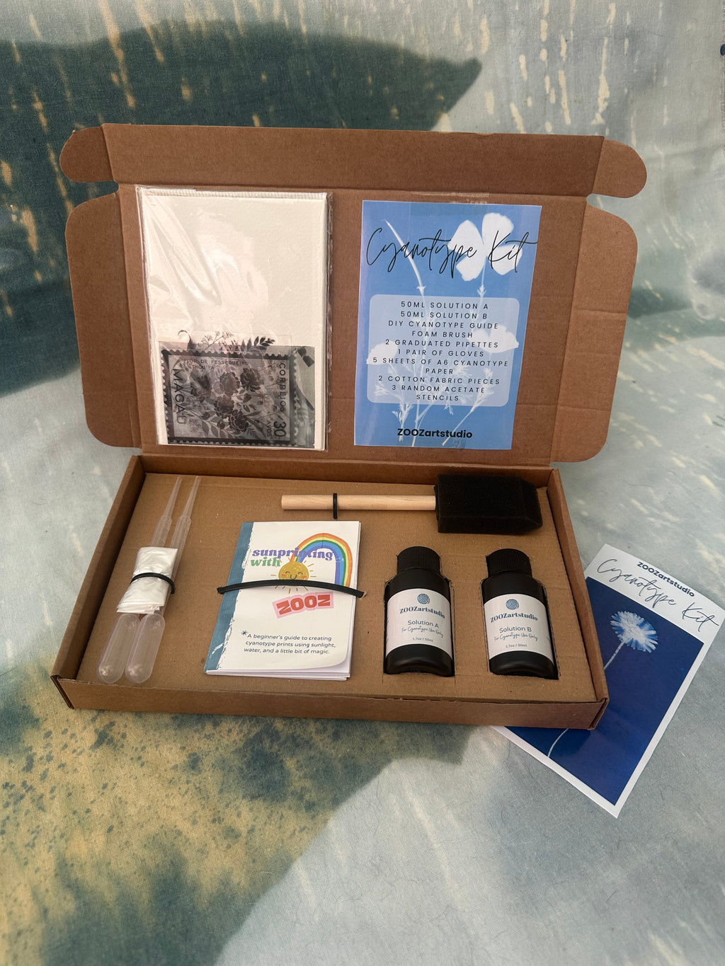 ZOOZ Cyanotype Starter Kit – Handmade Sun Printing Set for Beginners
