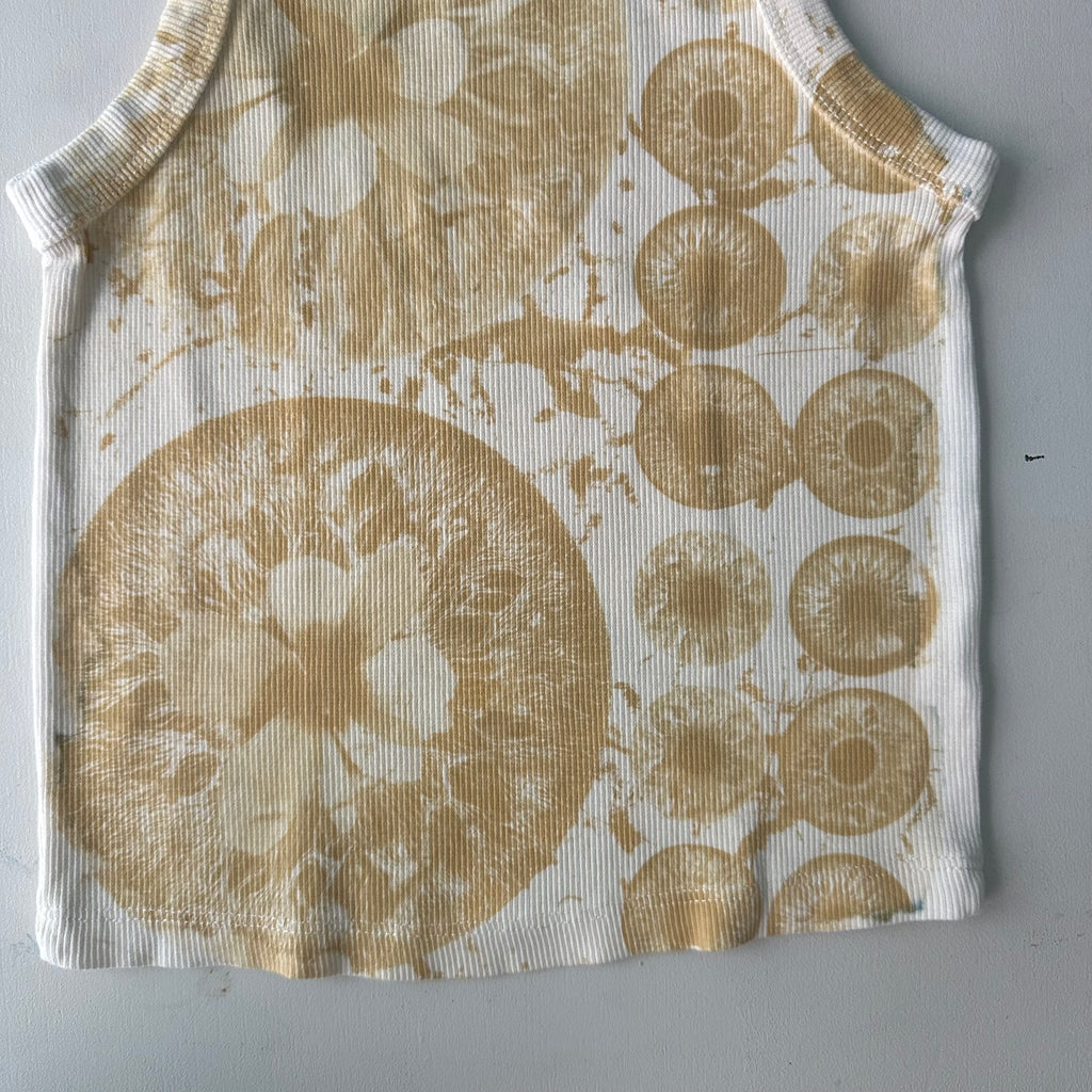 Toned Iris Flowers Cyanotype Crop Top Sale 62