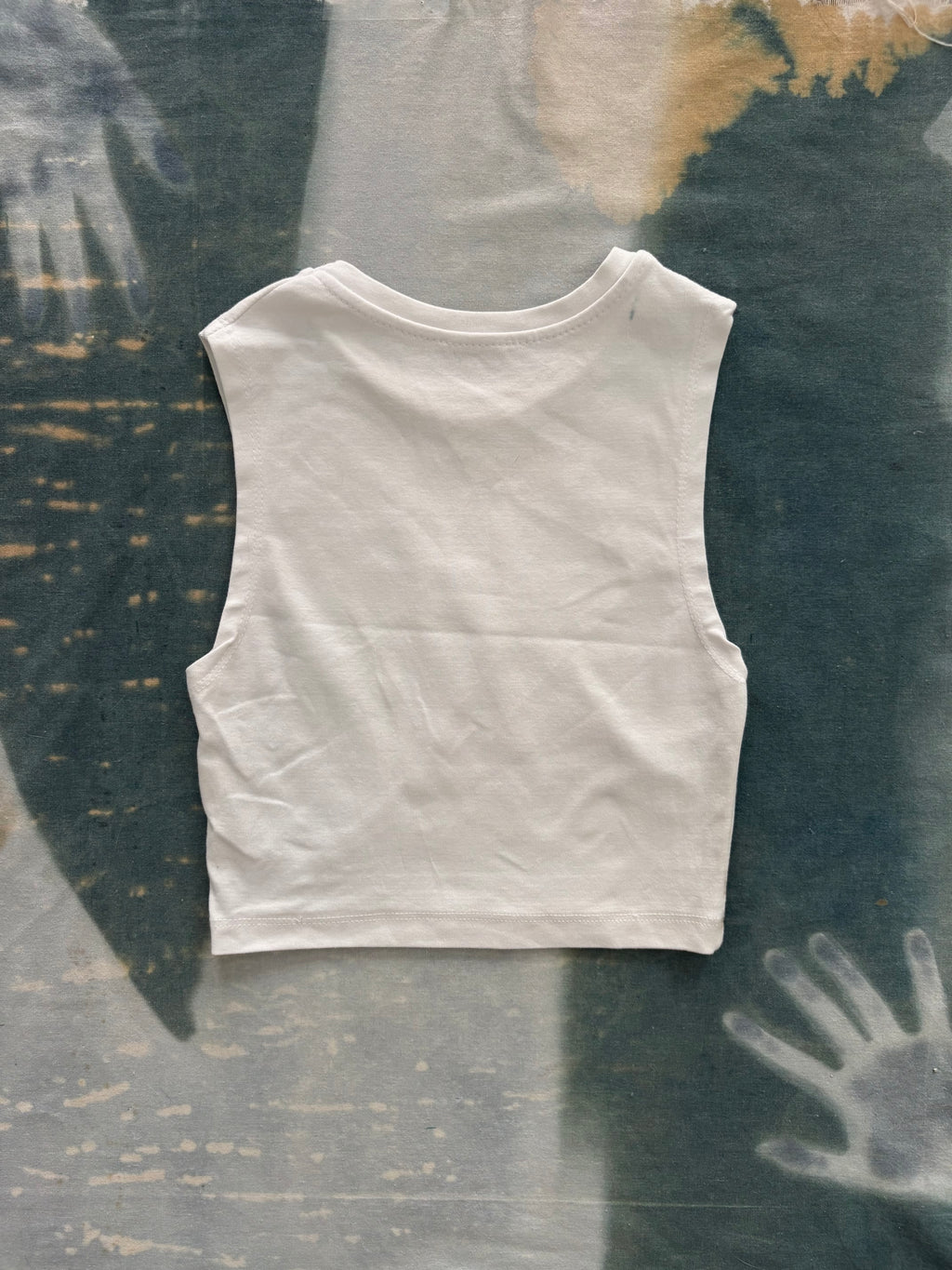 Waves Cyanotype Super Crop Top Sale 216