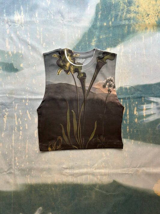American Bog Cyanotype Super Crop Top Sale 162
