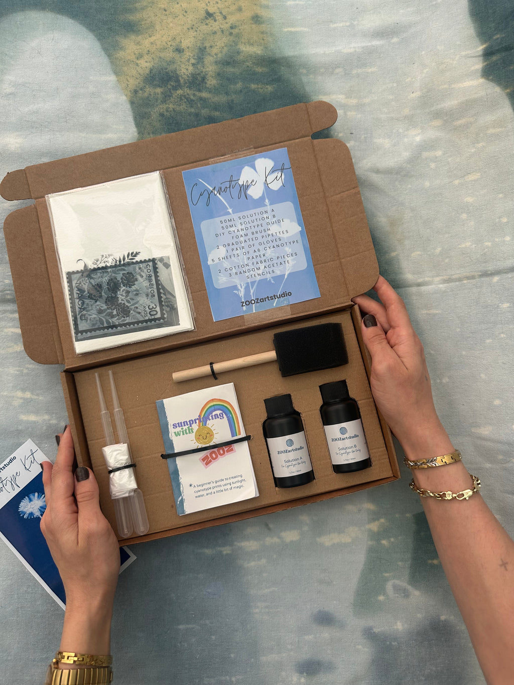 ZOOZ Cyanotype Starter Kit – Handmade Sun Printing Set for Beginners
