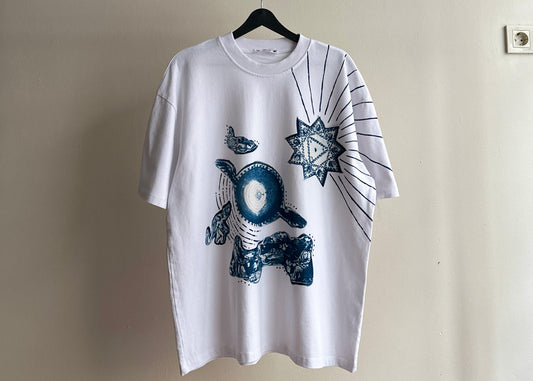 Arithmologia Cyanotype T-shirt Sale 75