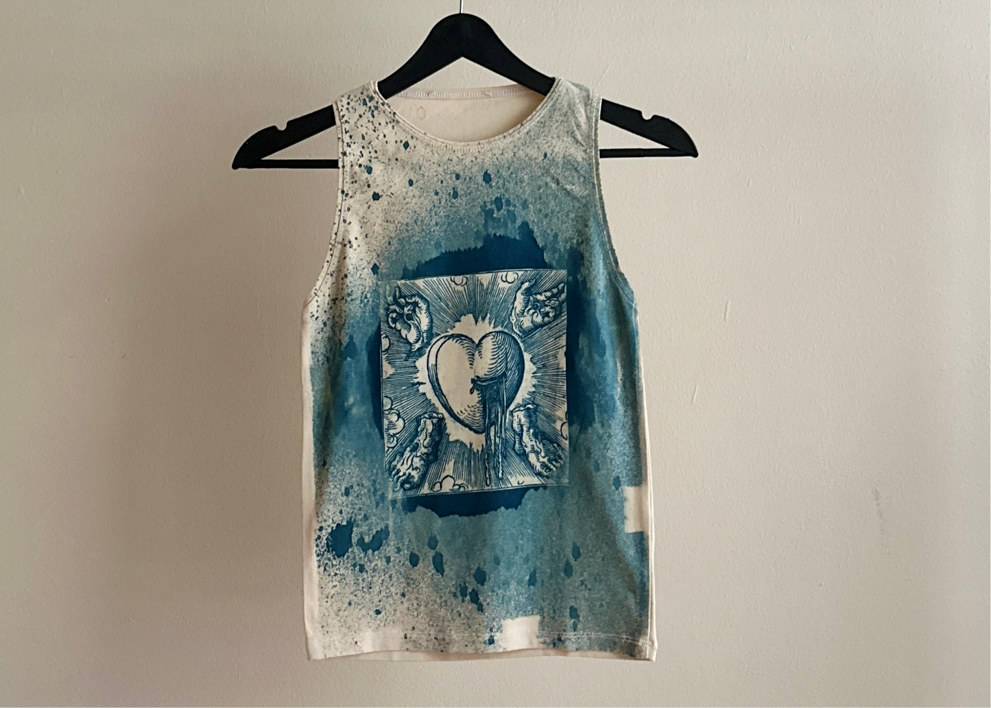 Heart Cyanotype Tank Top Sale 35