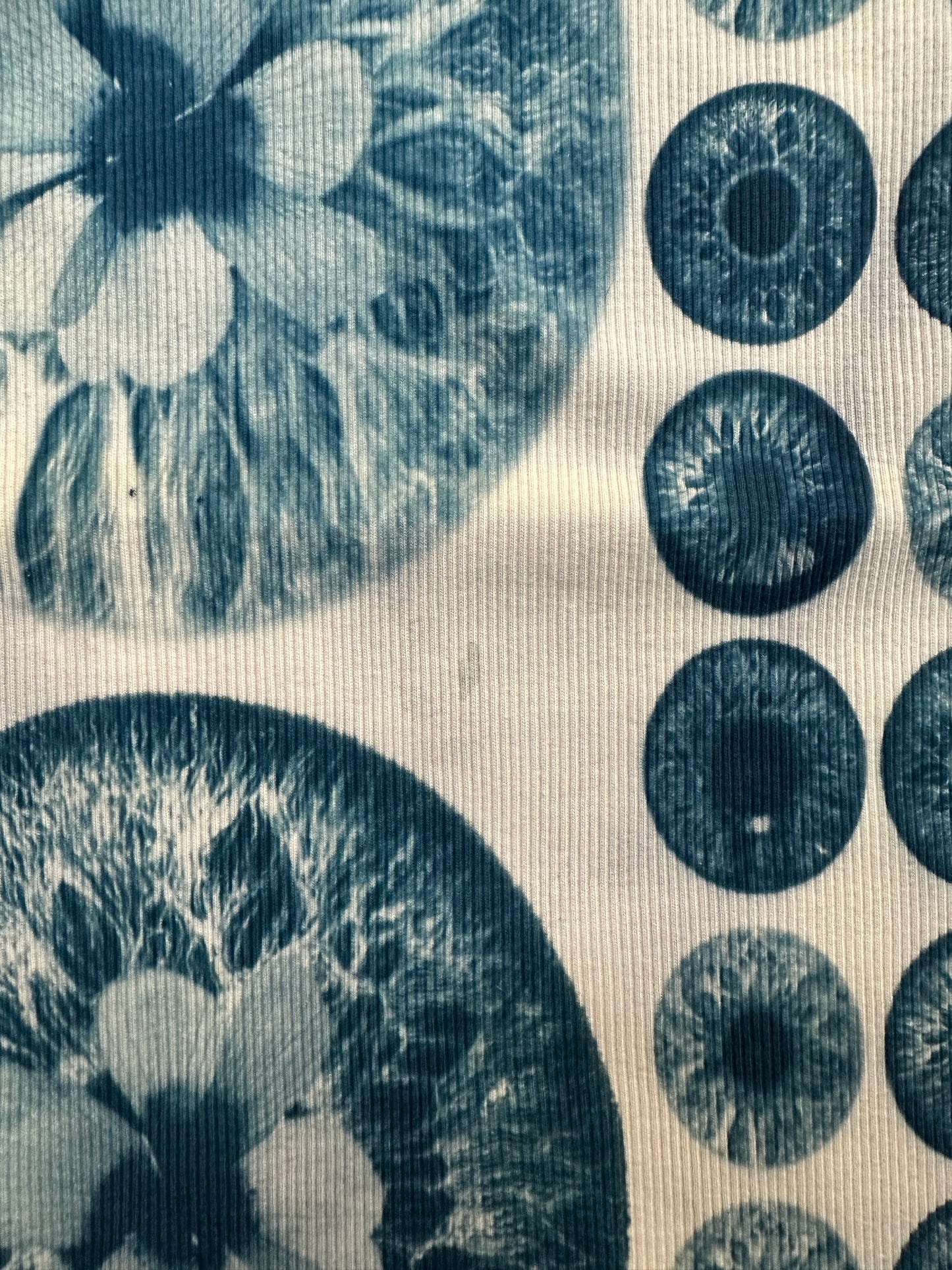 Iris Flowers Cyanotype Crop Top Sale 16