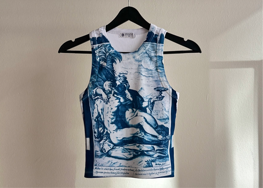 1582 II Cyanotype Crop Top