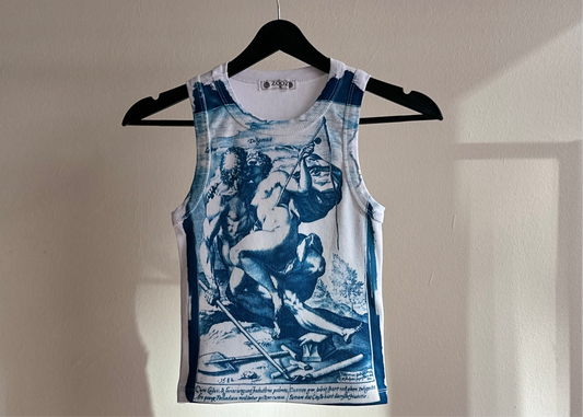 1582 Cyanotype Crop Top