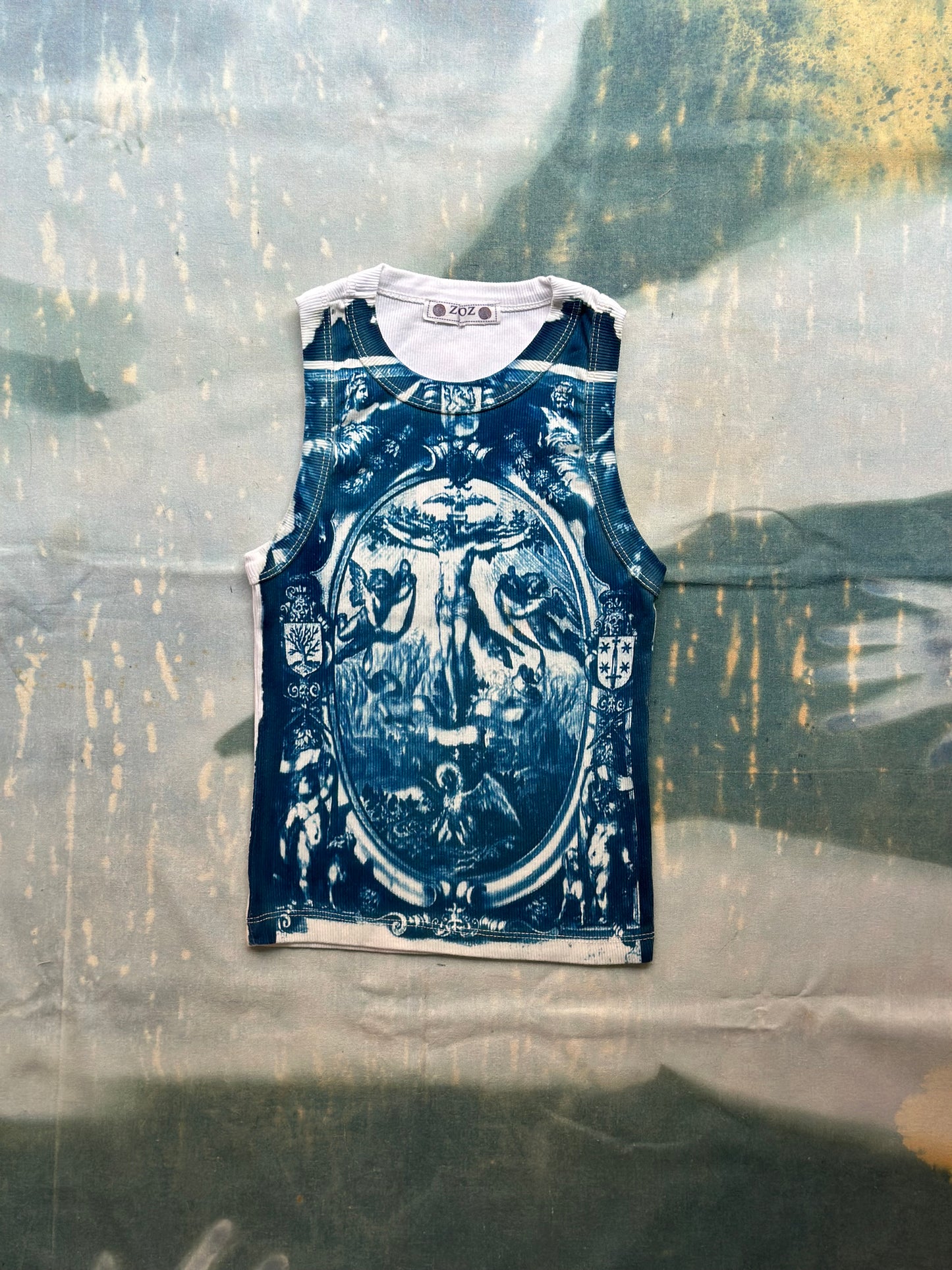 Jesus Cyanotype Crop Top Sale 148