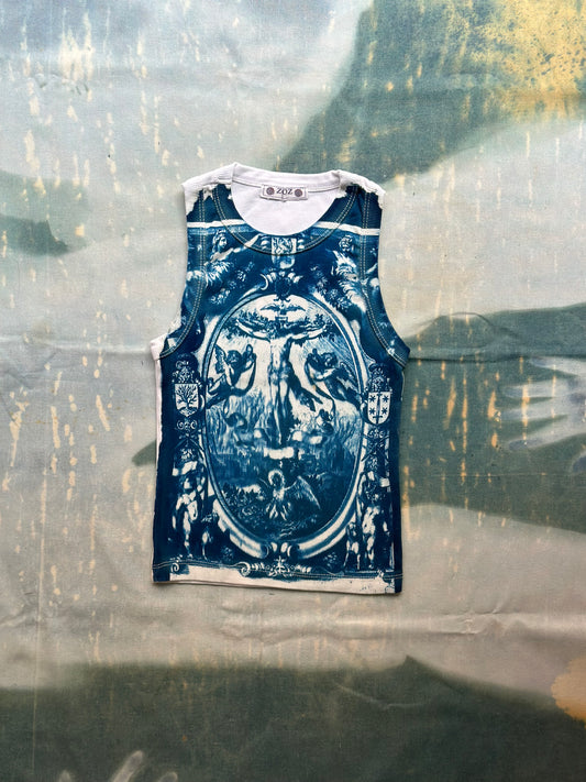 Jesus Cyanotype Crop Top Sale 148