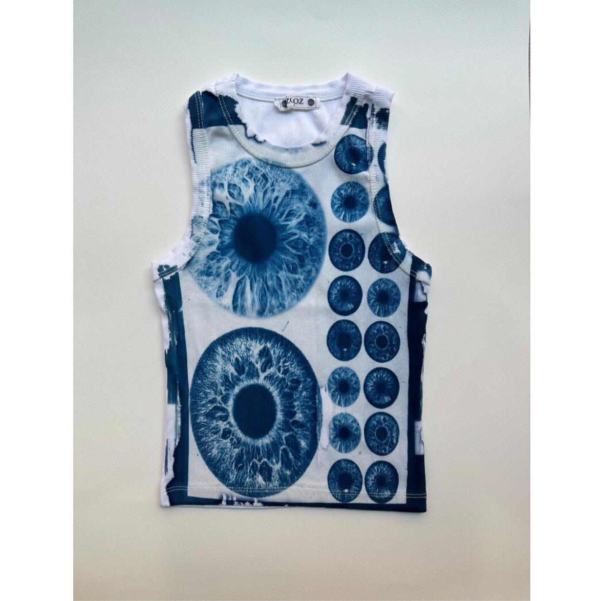 Iris Cyanotype Crop Top