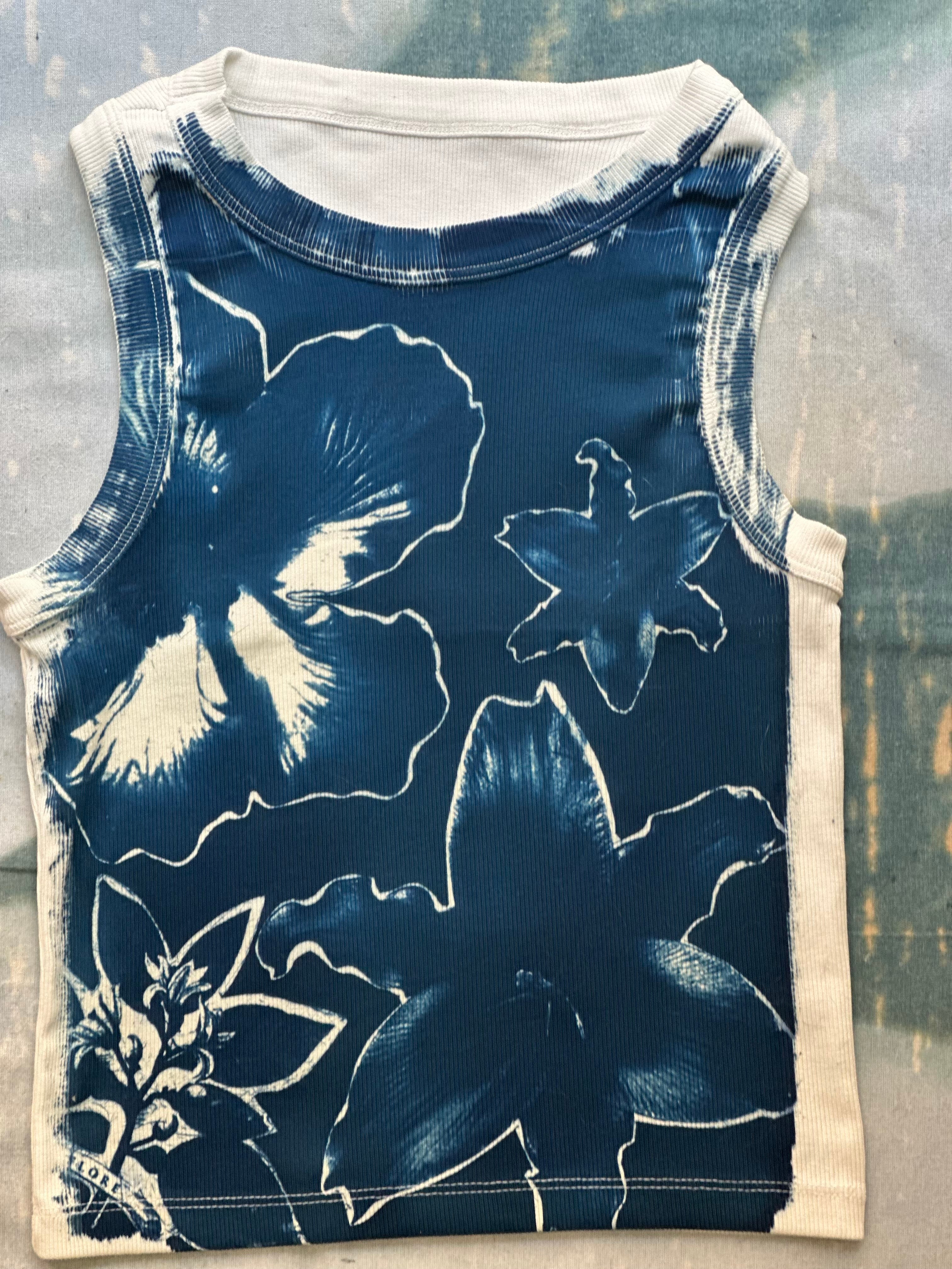 Flores Cyanotype Crop Top Sale 166
