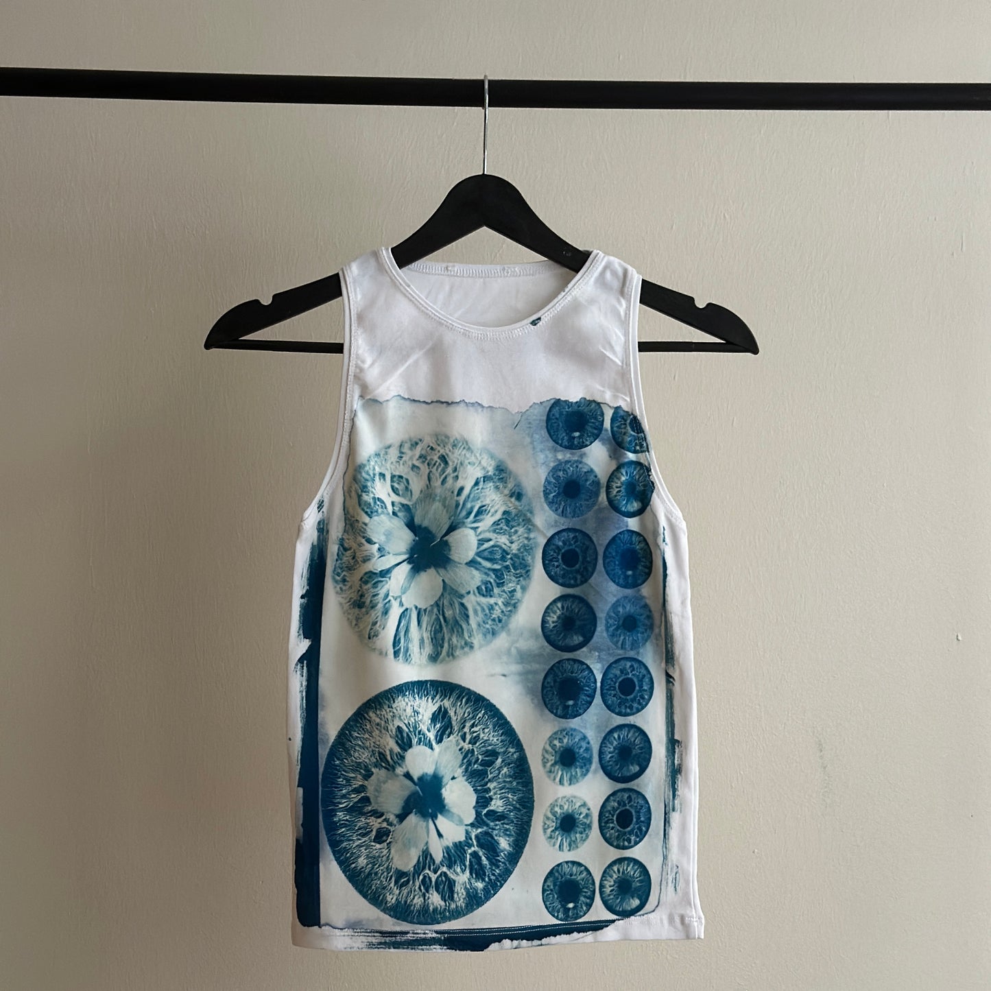 Iris Flowers Cyanotype Tank Top Sale 111