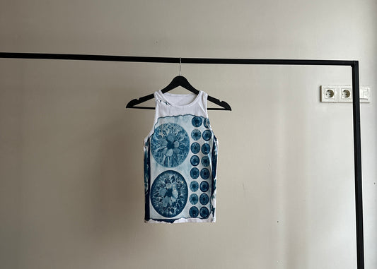 Iris Flowers Cyanotype Tank Top Sale 118