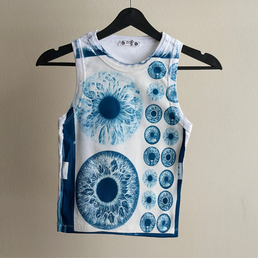Iris Cyanotype Crop Top Sale 84