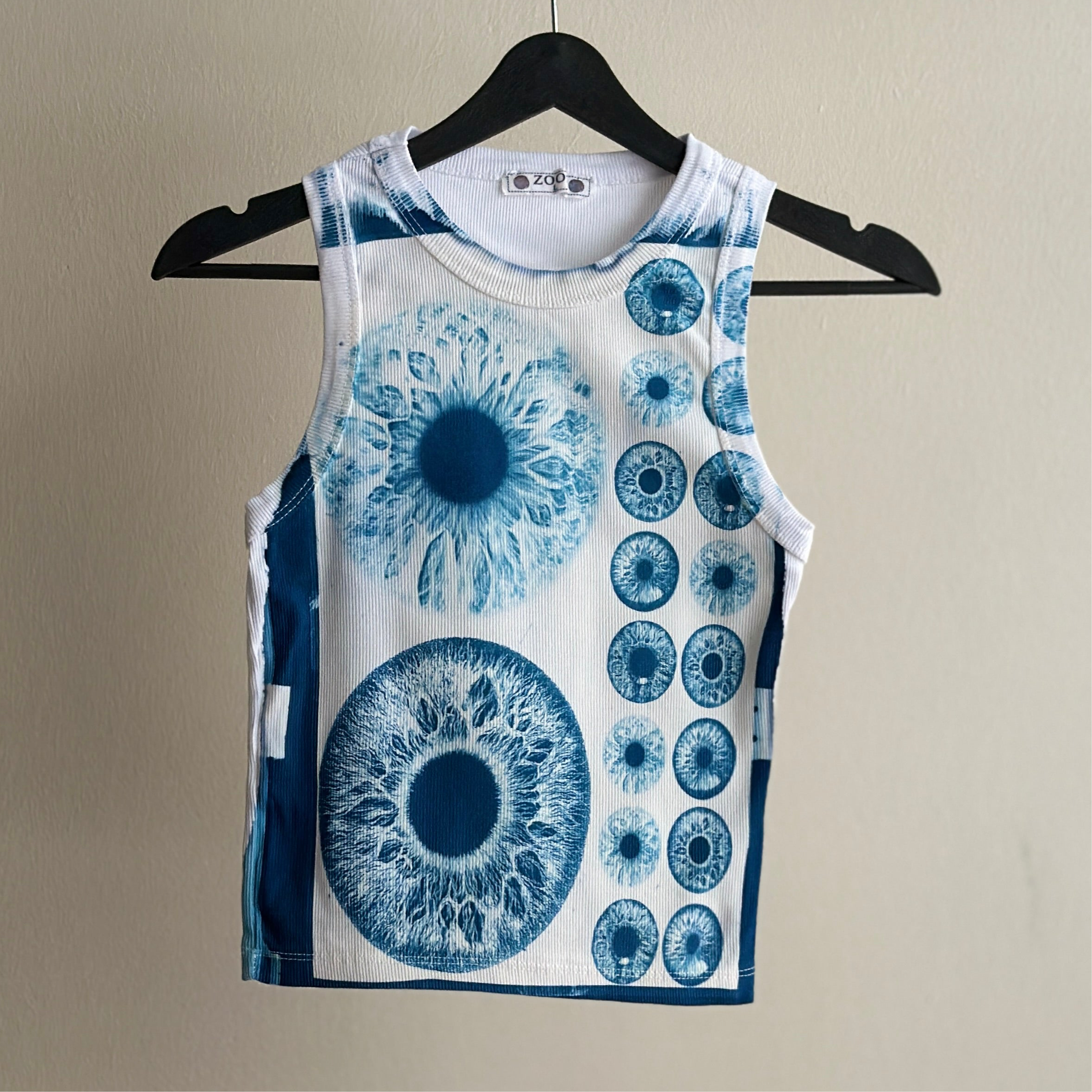 Iris Cyanotype Crop Top Sale 84