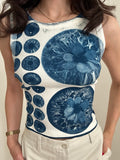 Iris Flower Cyanotype Crop Top