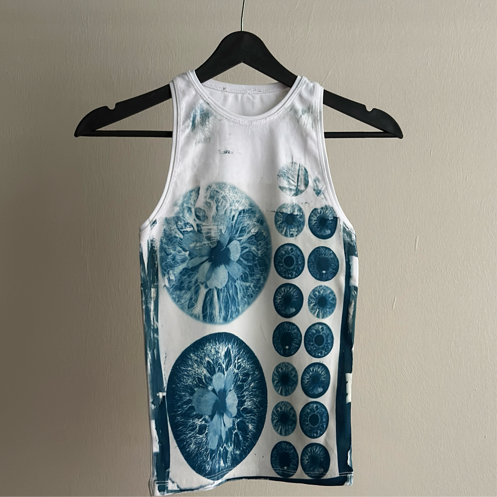 Iris Flowers Cyanotype TankTop Sale 63