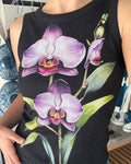 Purple Orchid Black Crop Top