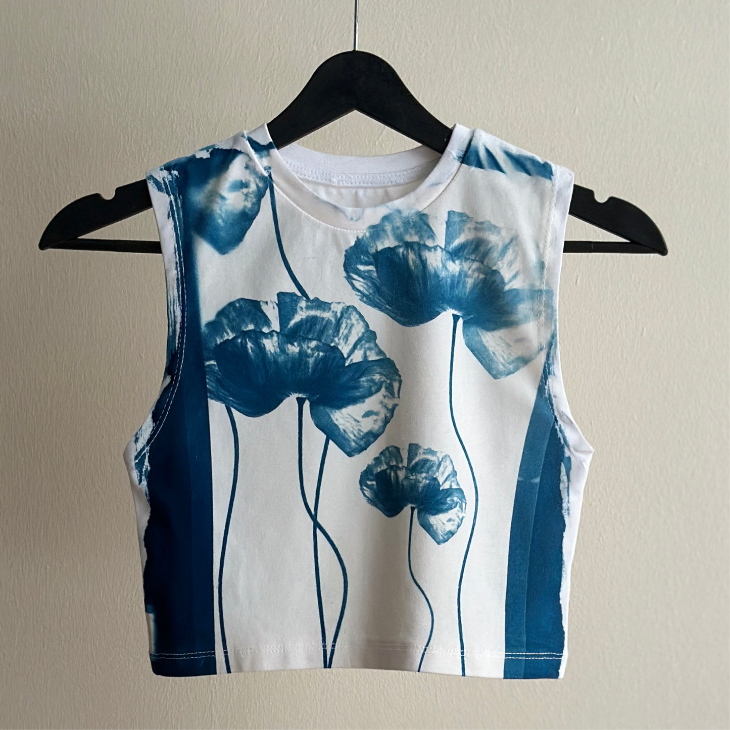 Flower Cyanotype Super Crop Top Sale 77