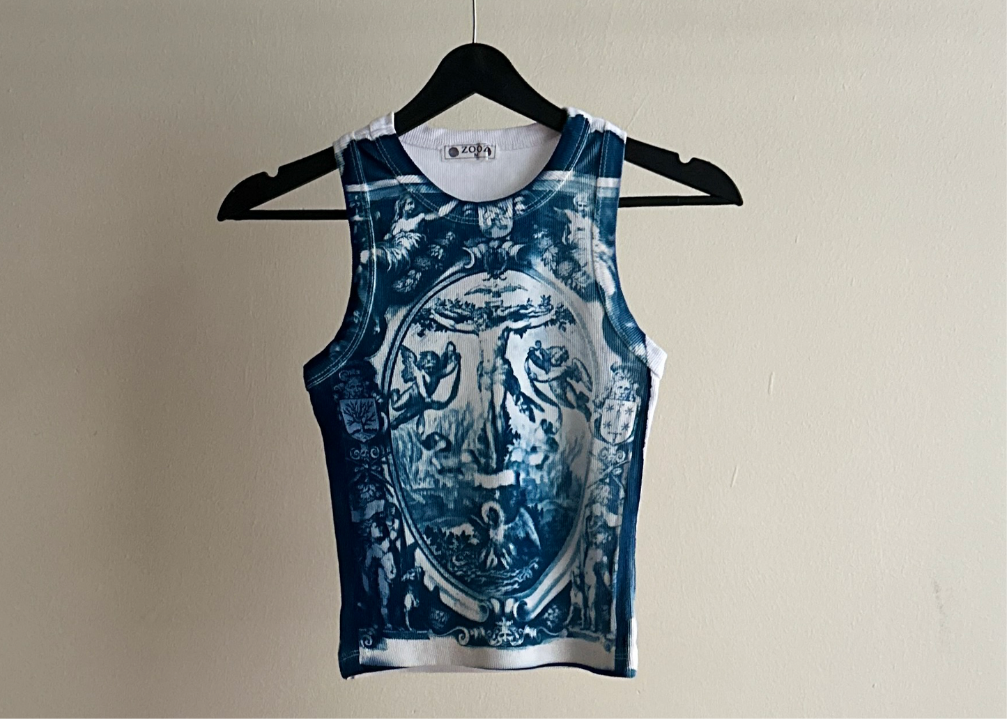 Jesus Cyanotype Crop Top Sale 49