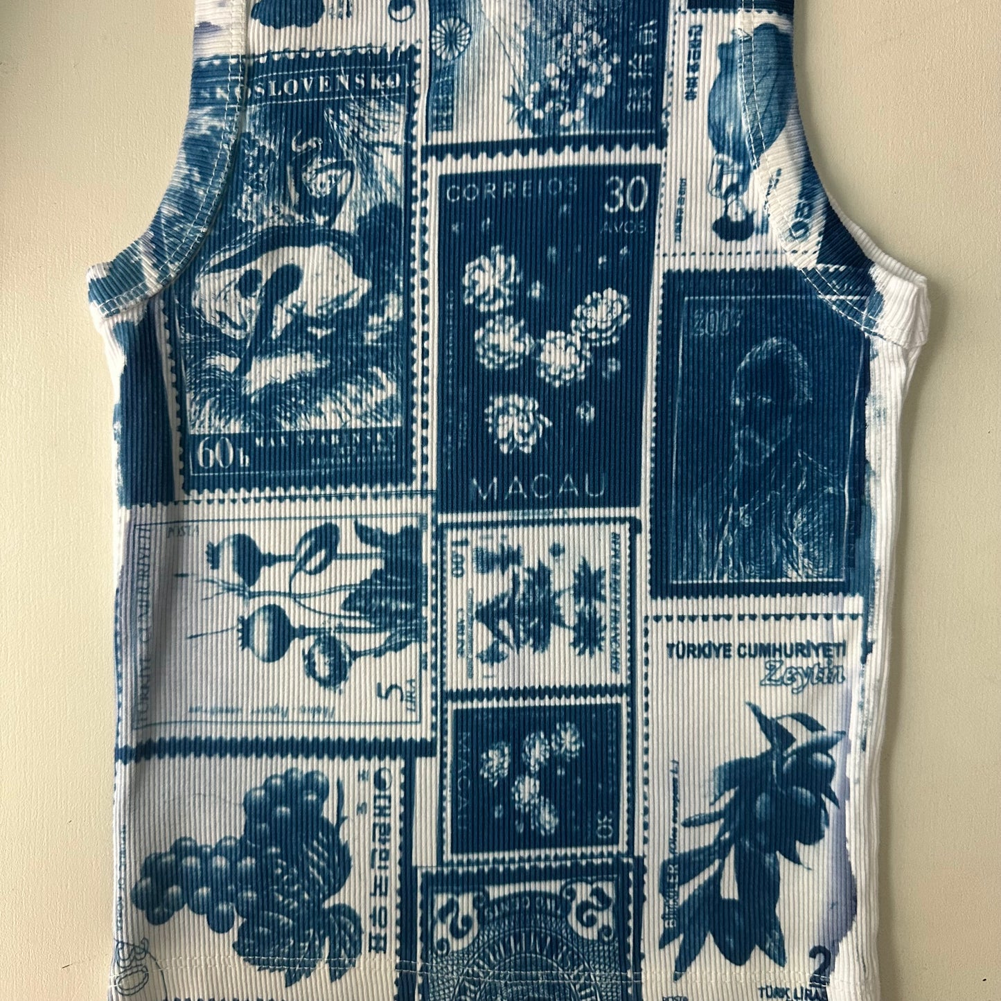 Stamps Cyanotype Crop Top Sale 69