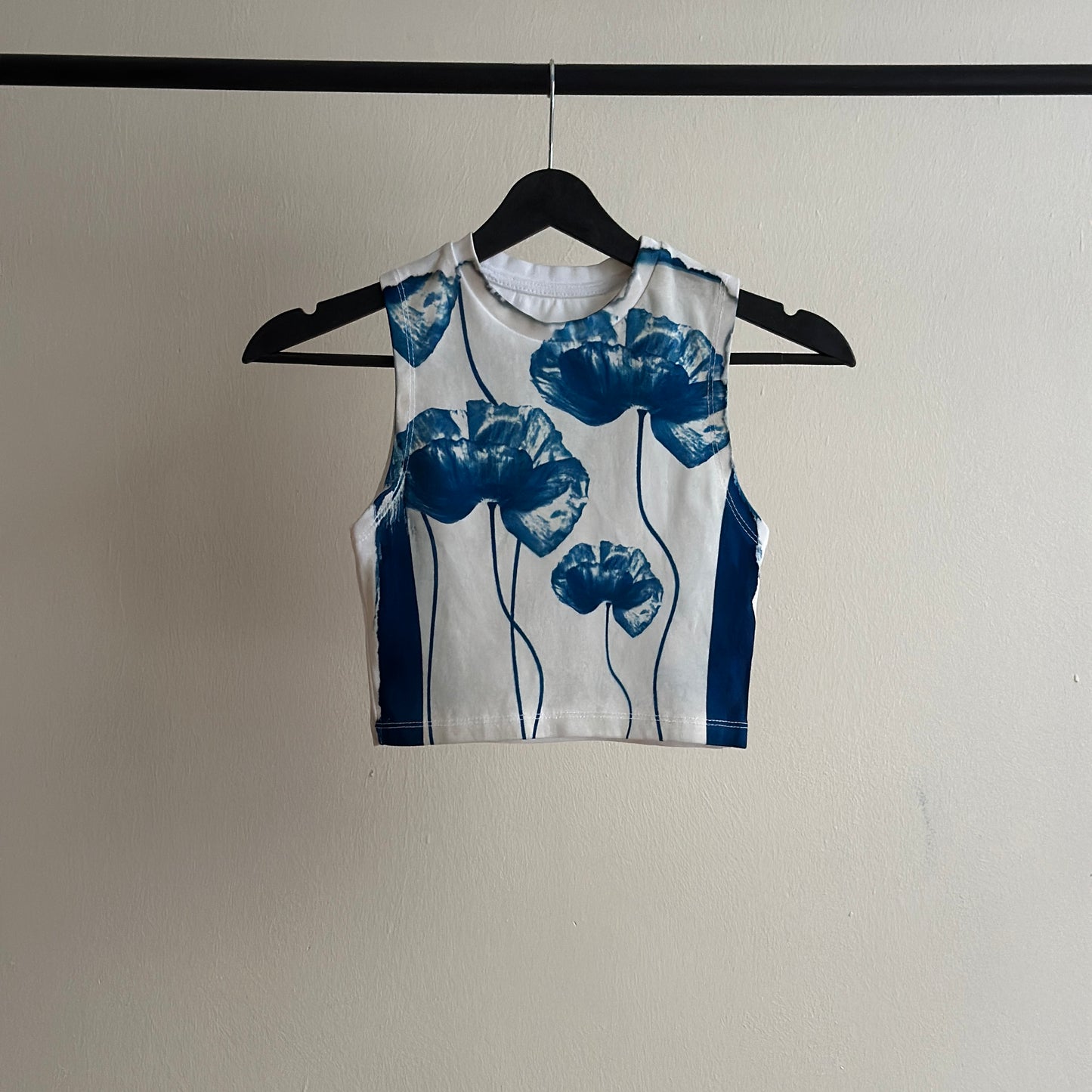 Flower Cyanotype Super Crop Top Sale 93