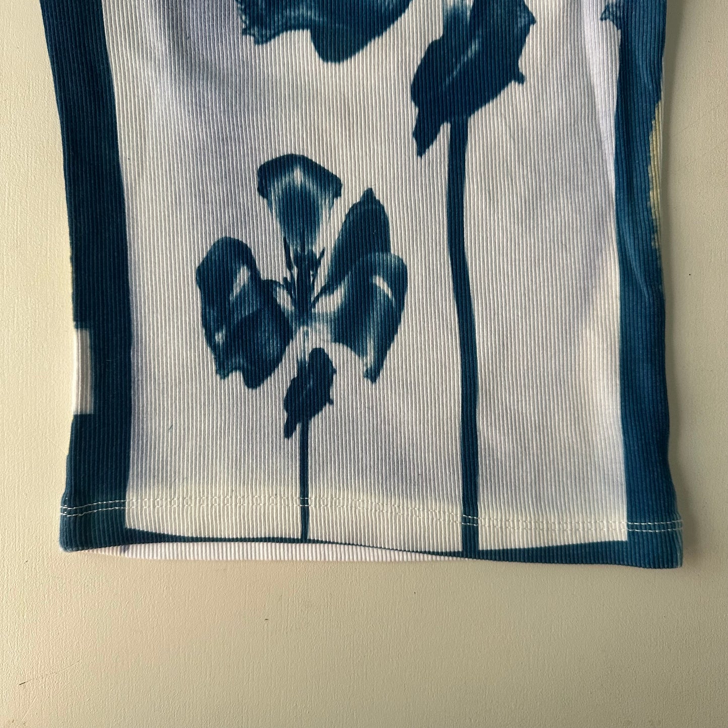 Flowers Cyanotype Crop Top Sale 57