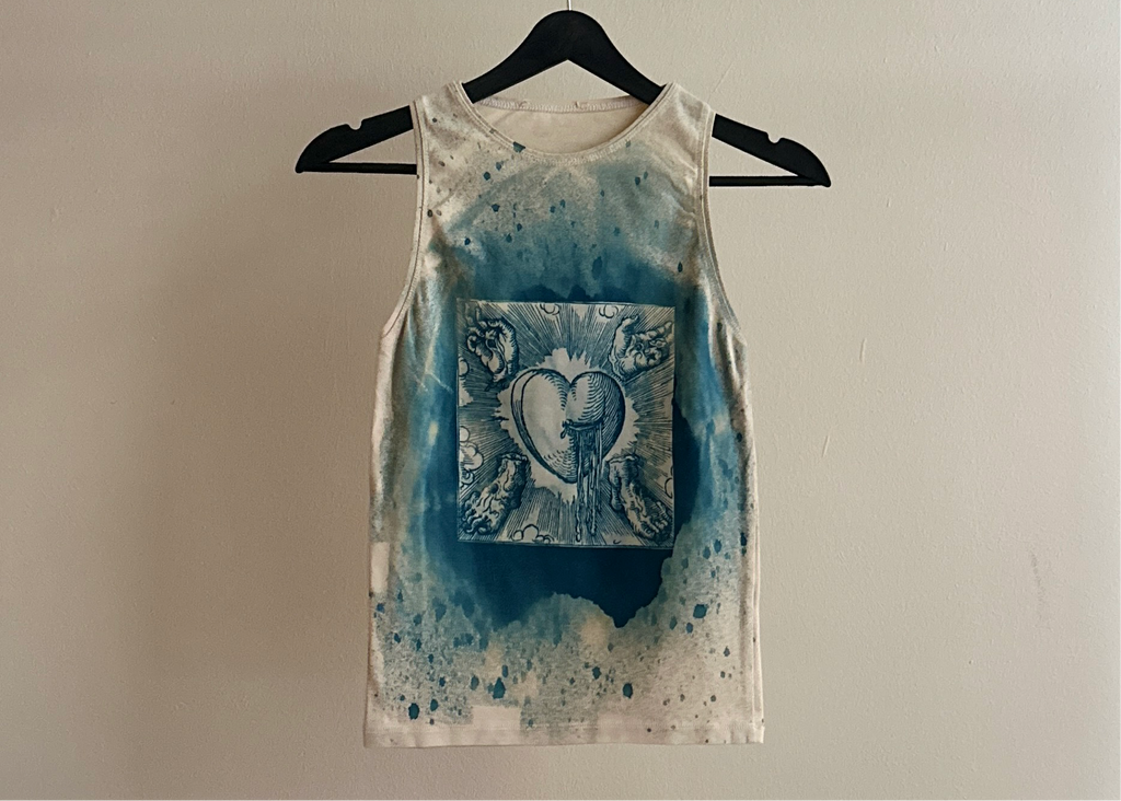 Heart Cyanotype Tank Top Sale 30