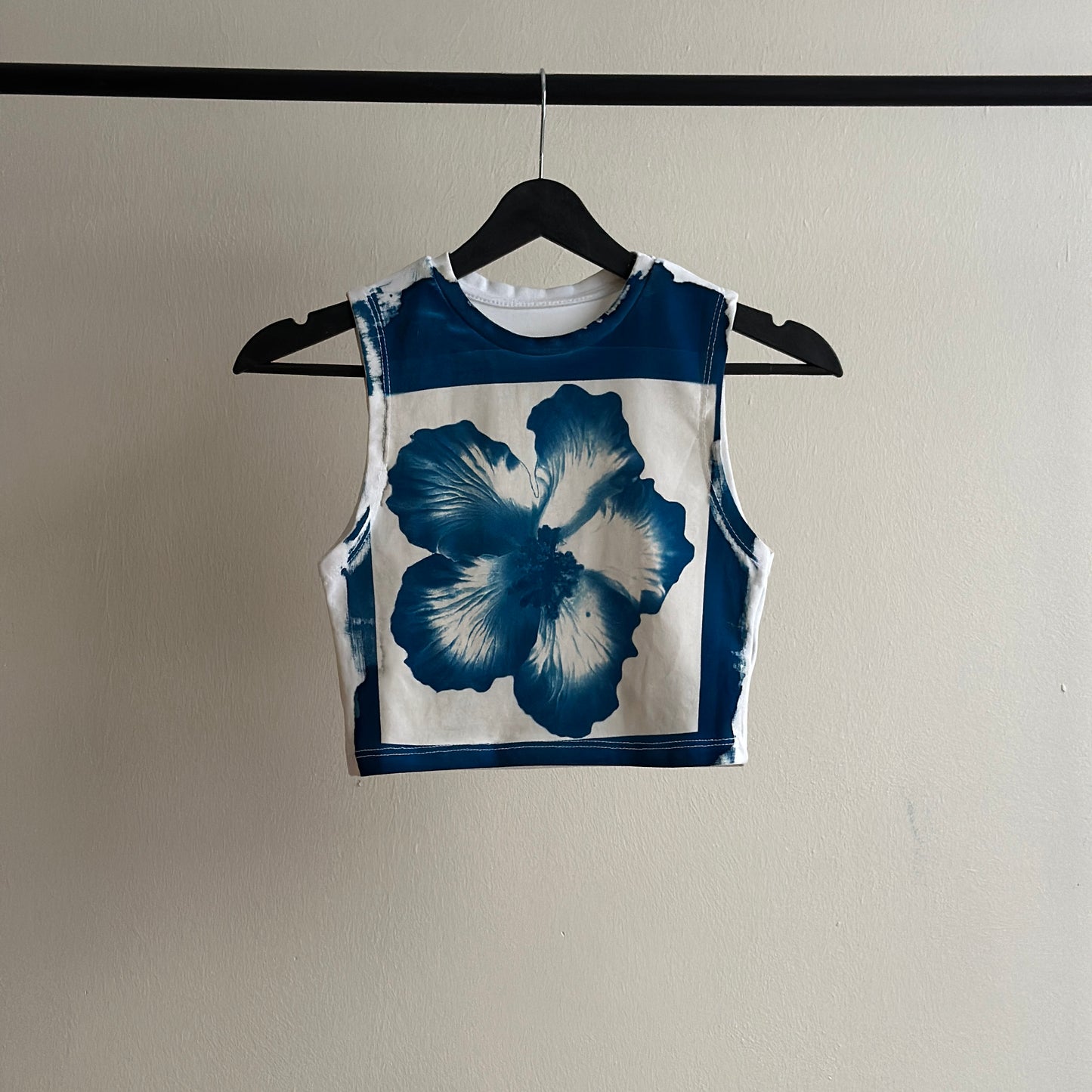 Flower Cyanotype Super Crop Top Sale 100