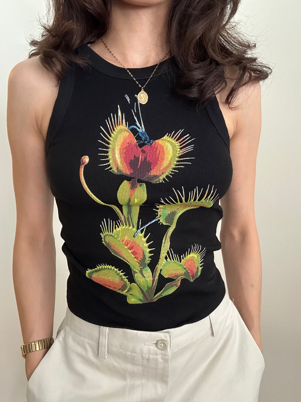 Venus Flytrap Poster Crop Top