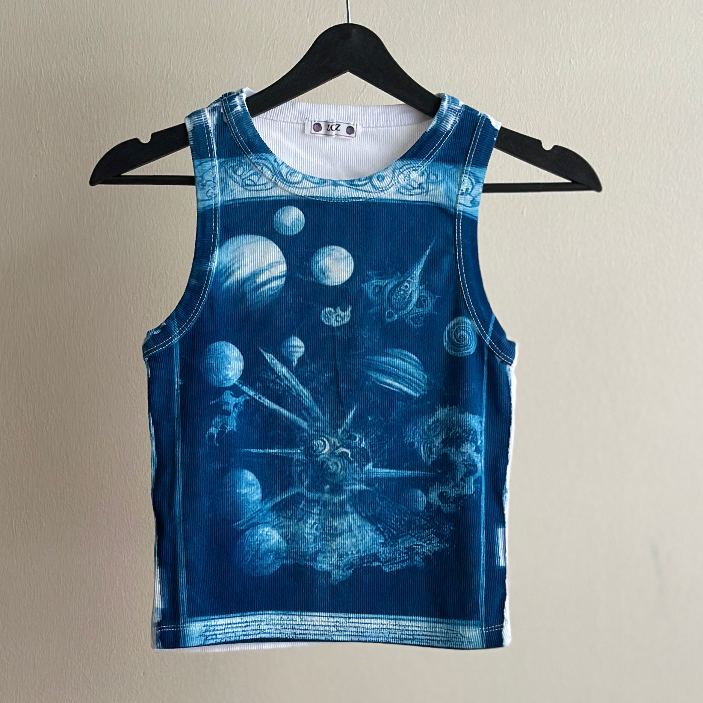 Galaxy Cyanotype Crop Top Sale 80