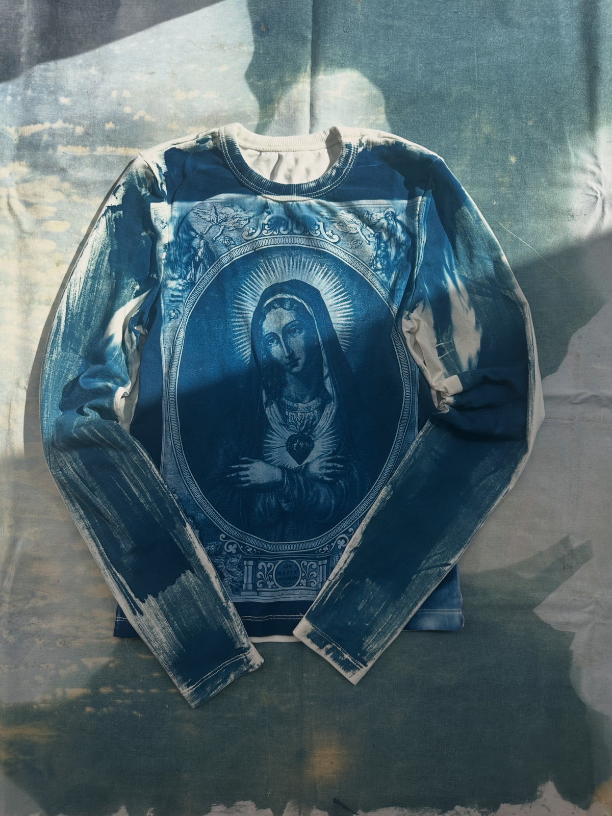 Holy Cyanotype Printed Long Sleeve Tee