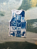 Stamps Cyanotype Crop Top Sale 154
