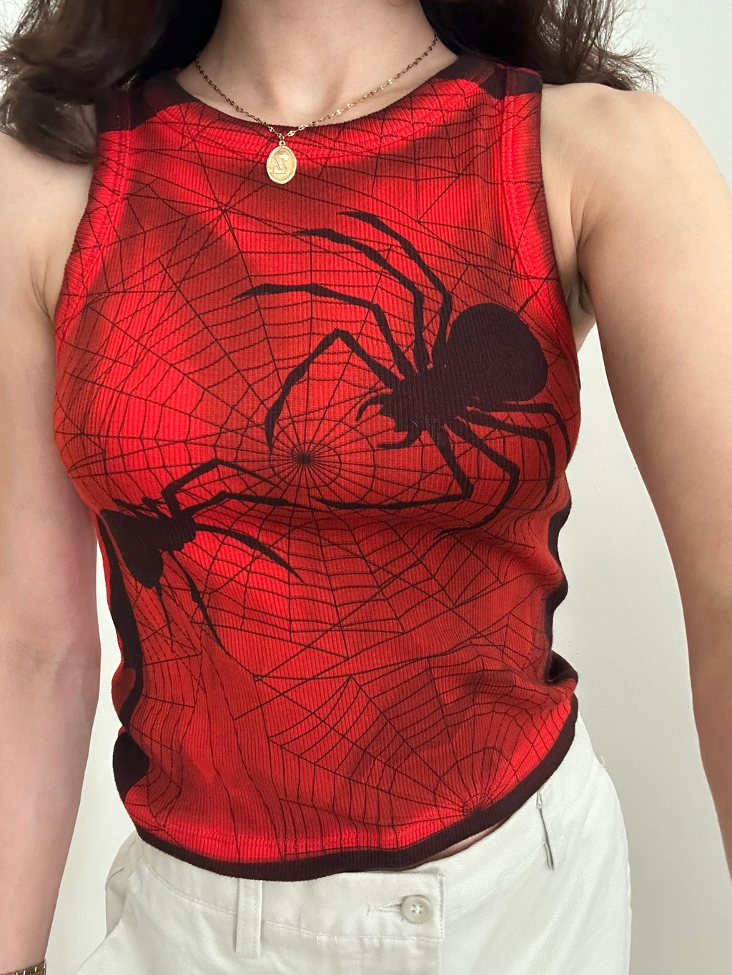 Spider Cyanotype Crop Top