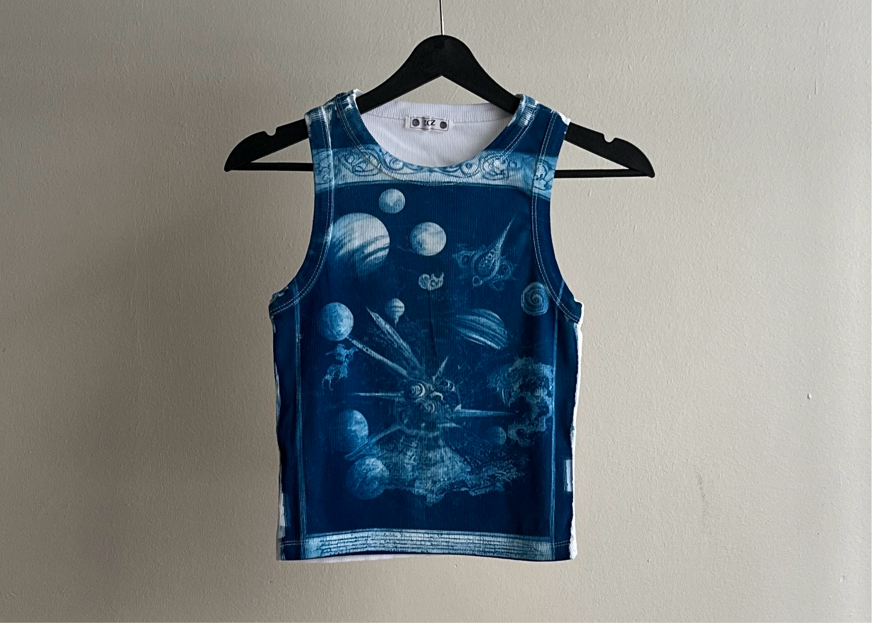 Galaxy Cyanotype Crop Top Sale 80