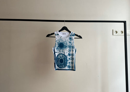 Iris Cyanotype Crop Top Sale 119