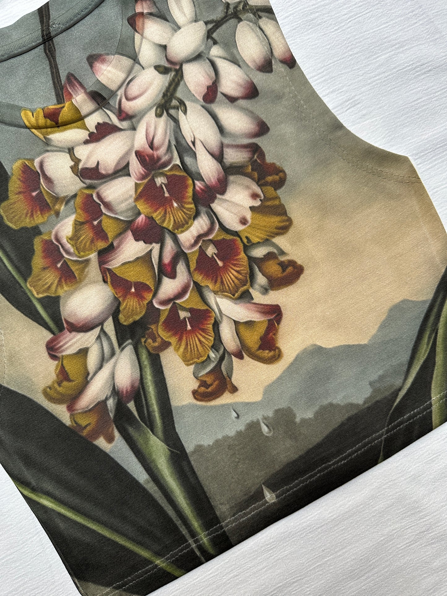 Vintage Botanical Printed Super Crop