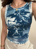 Historie Cyanotype Crop Top