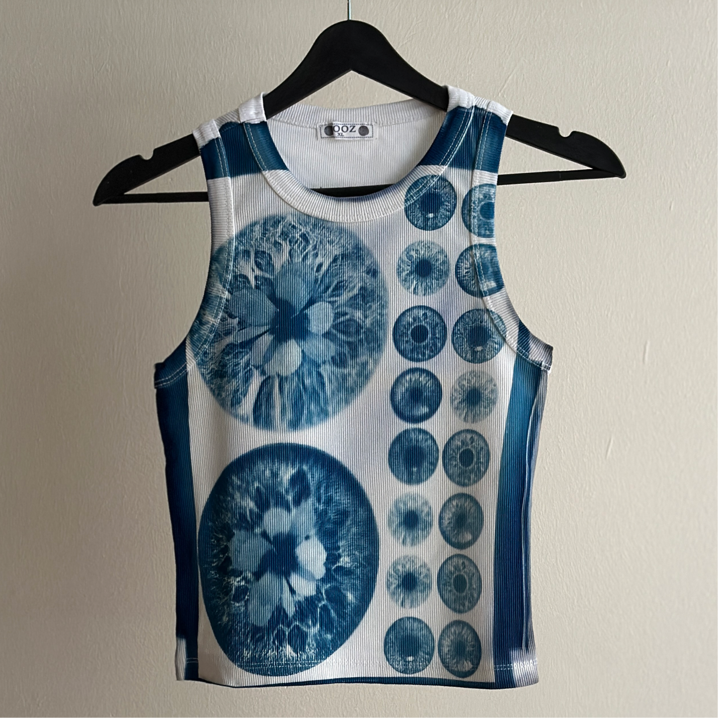 Iris Flowers Cyanotype Crop Top Sale 2