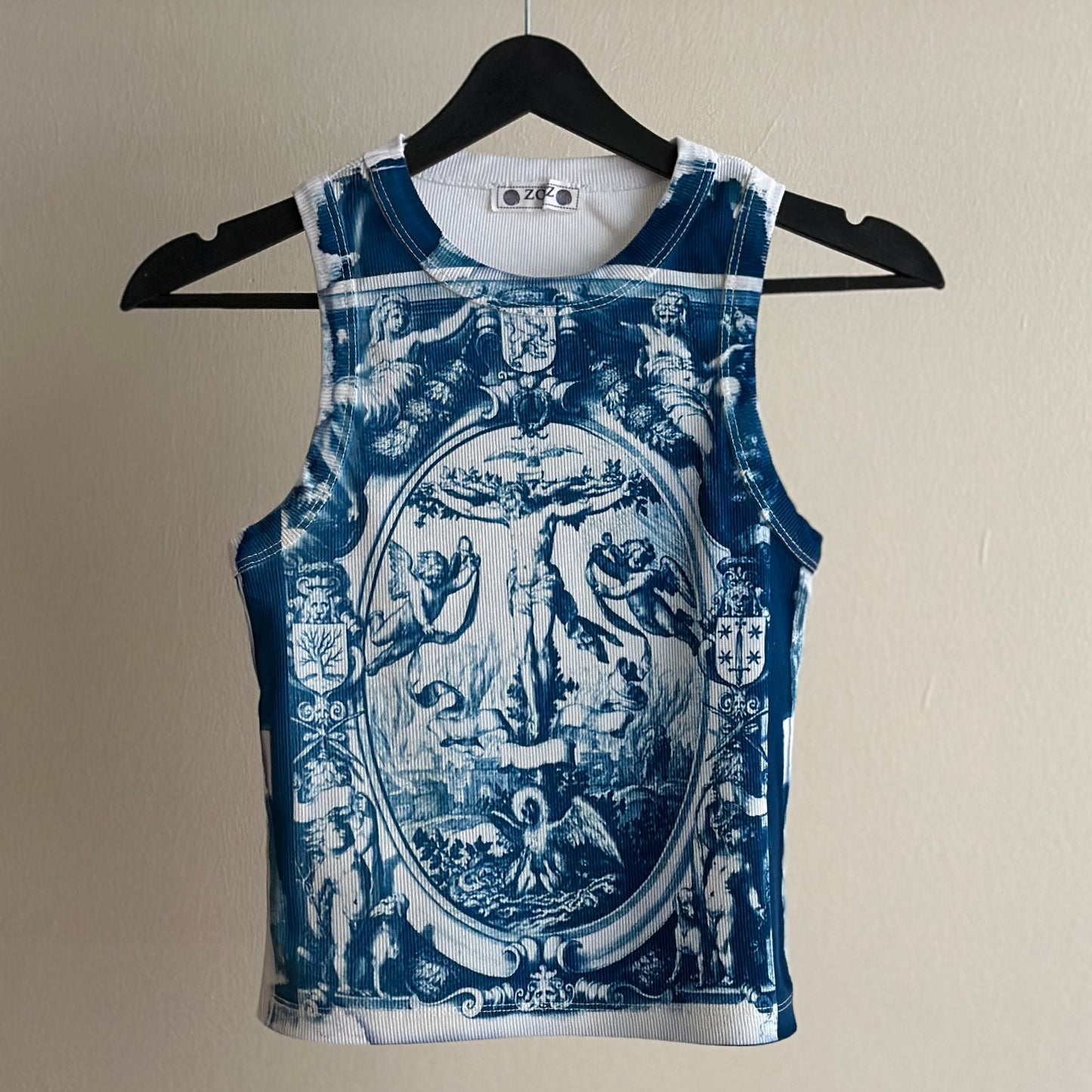 Jesus Cyanotype Crop Top Sale 1